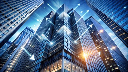 Aspiring Heights: A Symphony of Steel and Ambition  AI generated