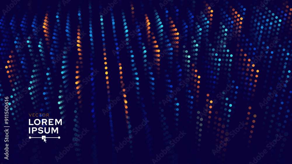 Aufkleber Digital Technology Speed Connect Tech Particles Background. Cyber Nano Innovation Concept. Abstract Communication. Global Network Connection. AI Big Data Vector Illustration.
