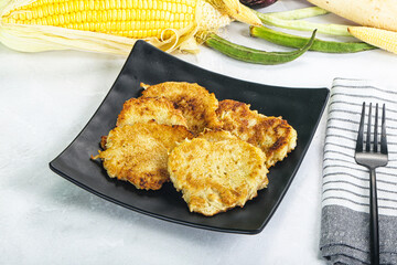 Tasty golden potato hash brown