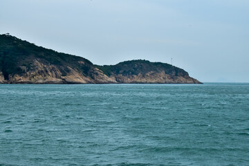 Fototapeta premium The view of the beach in Cheung Chau, Hong Kong. Beach side. Nature concept.