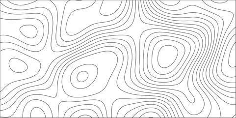 Ocean topographic line map with curvy wave isolines vector illustration with landscape terrain texture grid. Geographic contour map paper texture imitation & geographic mountain relief. © JERRY