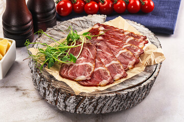 Italian pork sausage - prosciutto crudo