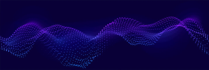 Fototapeta premium Cyber Big Data Flow Particles Bokeh. Digital Neural Network. Concept of AI Artificial Intelligence Technology Machine Deep Learning. Digital Communication. Science Technology Presentation Vector.