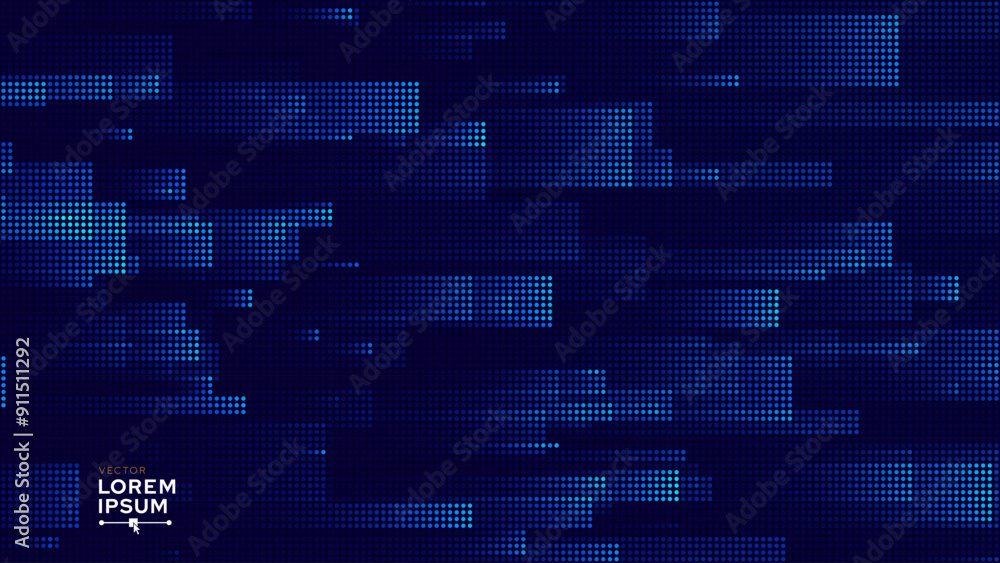 Poster abstract finance digital business background. fintech technology or science research presentation ba