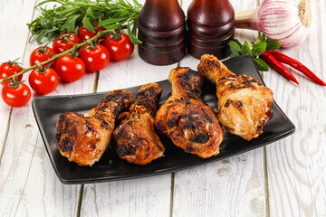 Hot and tasty chicken drumstick barbecue