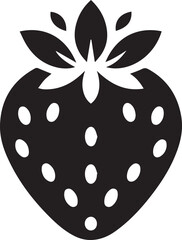 Strawberry vector silhouette illustration