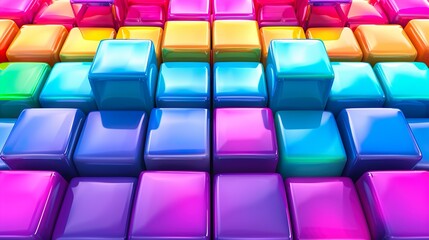 Obraz premium Fondo abstracto 3d formado por cubos geométricos. 