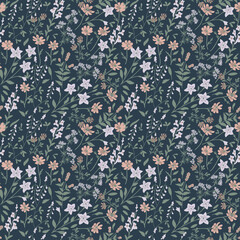 Seamless floral decorative vector pattern