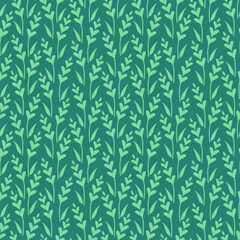 Seamless grass vector decorative pattern