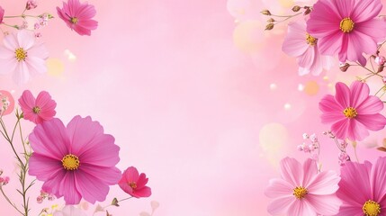 Flower wedding frame, botanical background