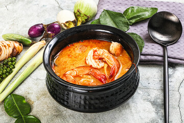 Tom Yum soup with prawn