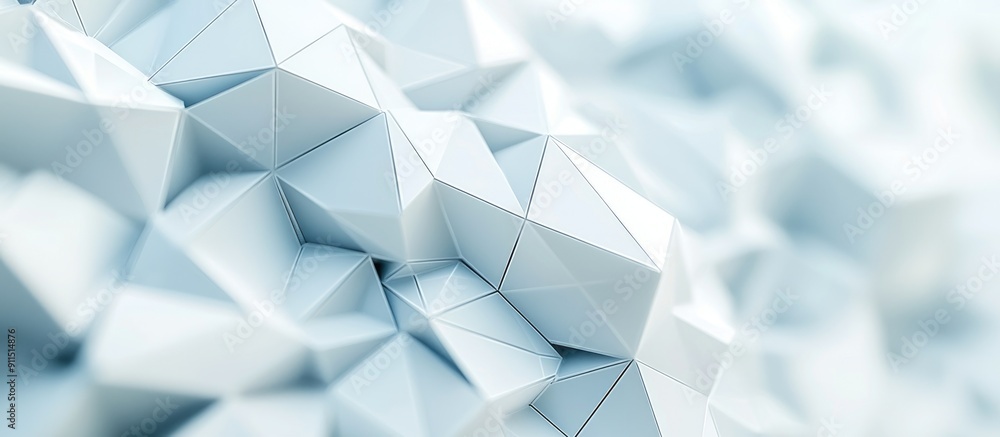 Poster abstract digital technology background featuring white geometric shapes showcasing concepts of scien