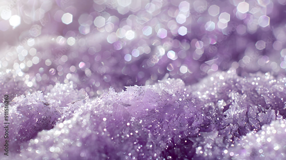 Poster abstract background with deep purple and silver particle. new year sparkle particles bokeh on lavend