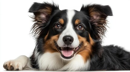 Fototapeta premium A dog with a white stripe on its face