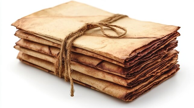 Stack of brown paper scrolls