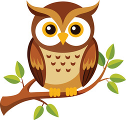 a vector art Owl 