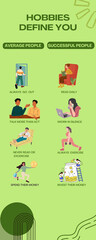 GREEN ILLUSTRATIVE HOBBIES DEFINE YOU INFOGRAPHIC