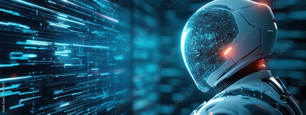 Poster startup, networker leading an ai networking startup, dynamic and innovative workspace