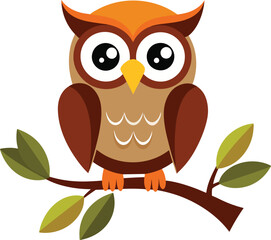 a vector art Owl 