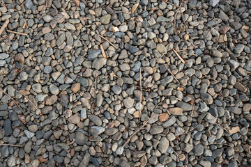 Various shape and colors of stone pebbles