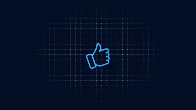 Like icon animation concept ,good fatback concept stock line like icon 
