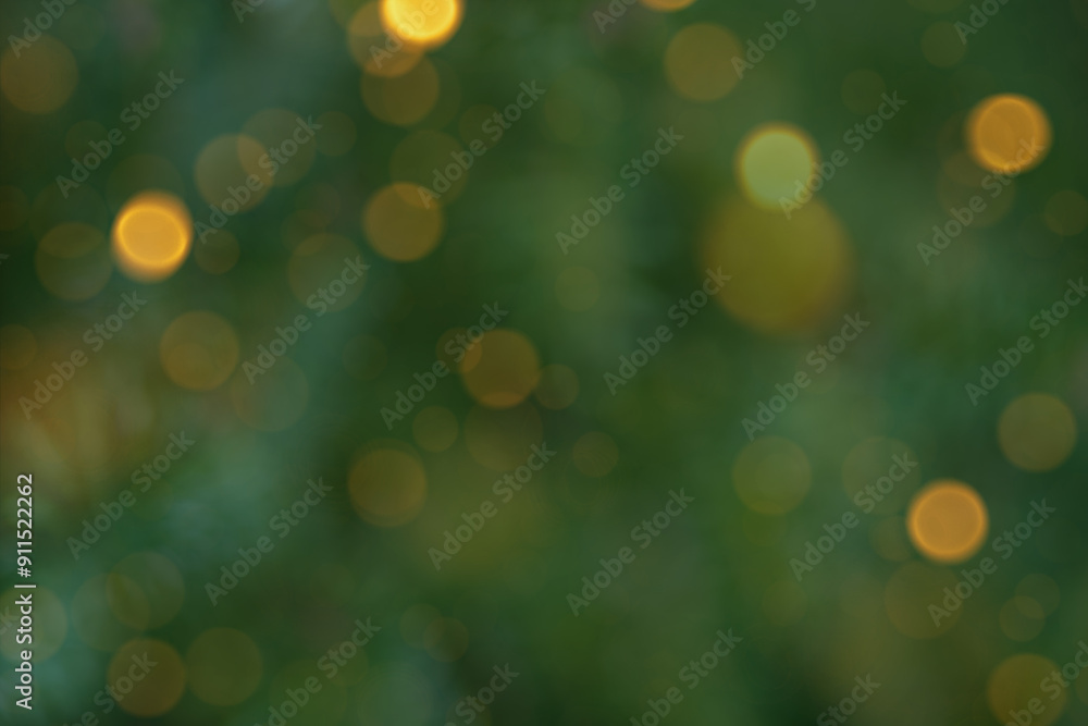 Poster bokeh of light on christmas tree. defocused light on christmas tree on blurred background. blurred c