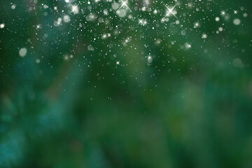 Defocused Christmas tree. Defocused Lights. Christmas tree background