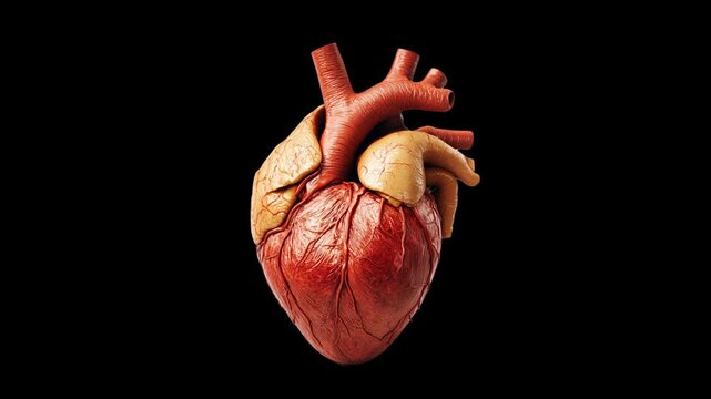 Human heartbeat 3D render animation. heartbeat human. isolated background 