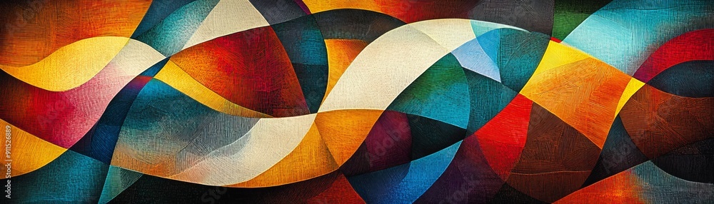 Aufkleber abstract texture artwork with colorful, creative elements blending seamlessly into a geometric pattern, showcasing a modern, vibrant aesthetic that conveys a sense of futuristic and dynamic expression