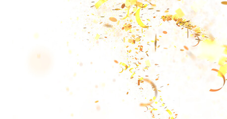 gold  Bliss: Exquisite 3D Illustration of Blissful gold Confetti