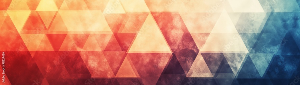 Poster vintage-inspired background with elegant geometric patterns and soft light gradients, incorporating 
