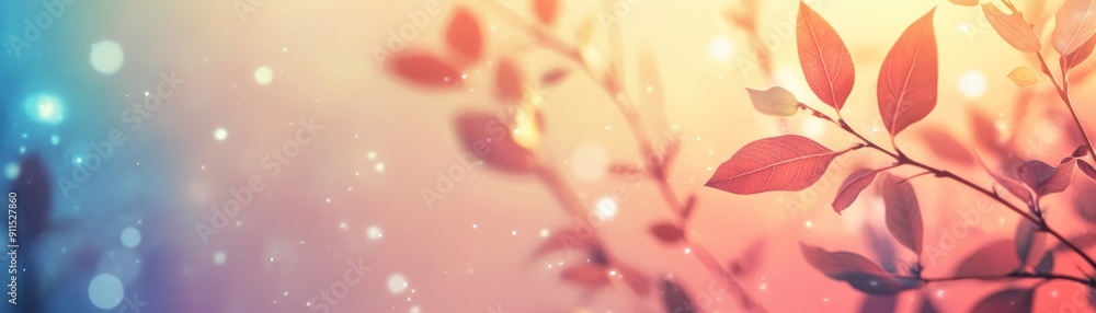 Aufkleber abstract background with a nature-inspired color palette using soft gradients and light bokeh effects to create a soothing and artistic design that blends modern