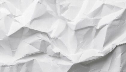 Obraz premium Crumpled White Paper Texture Background for Design and Art Projects 