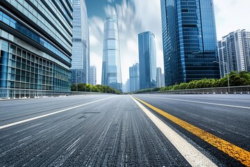 Fototapeta premium Urban Cityscape Background With Modern Skyline in Metropolitan Environment