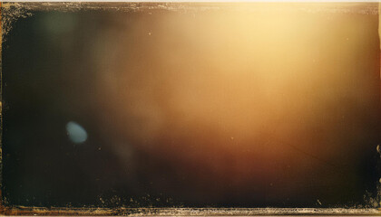 Weathered Vintage Film Strip Texture with Golden Light Leak. Aged, Scratched, and Faded Background for Nostalgic Cinematic Designs and Retro Themed Visual Projects