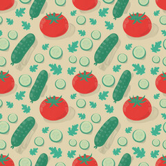 seamless pattern with vegetables