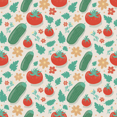 seamless background with vegetables