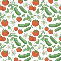 seamless background with vegetables