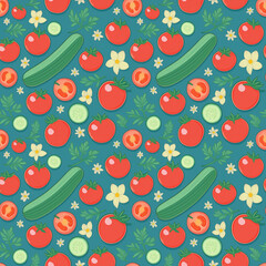 seamless pattern with vegetables