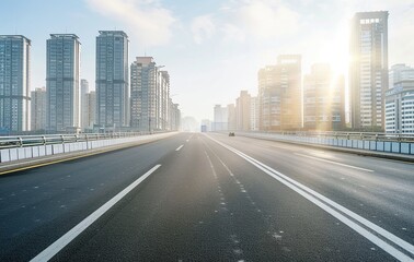Fototapeta premium Urban Cityscape Background With Modern Skyline in Metropolitan Environment