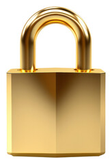 Naklejka premium PNG Padlock gold white background protection.