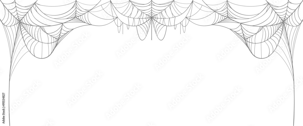 Canvas Prints halloween horizontal frame black cobweb on transparent background ilustration vector. halloween conc