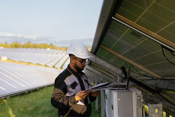 Control technical condition solar worker digital technology eco power