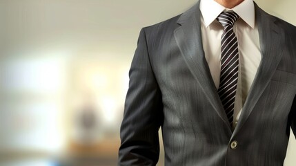 Copy space background with a businessman in the foreground.