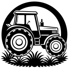 Obraz premium tractor on a white