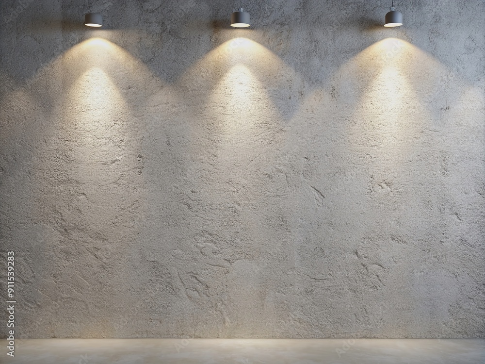 Poster clean minimalist background featuring a perfectly polished white concrete wall with a seamless patte