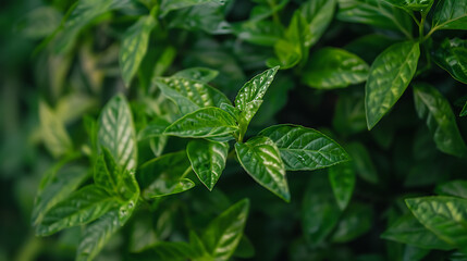 Vibrant green leaves, a lush backdrop for nature, spring, and growth. background , wallpaper 