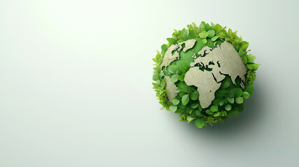 A conceptual image of the Earth made up of leaves, symbolizing the importance of environmental conservation and the interconnectedness of nature.