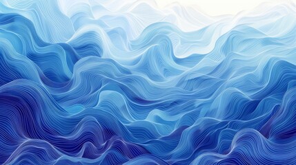 Fototapeta premium Abstract background with flowing blue waves