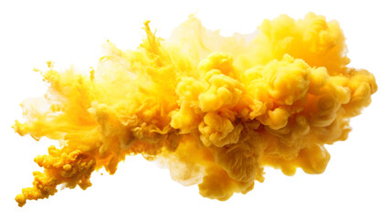 Smoke Explosion Edge on Isolated Background